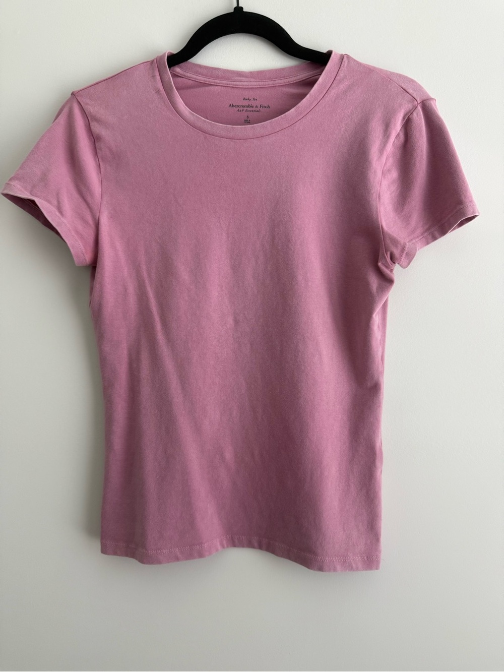 Abercrombie & Fitch Women's Pink Tucakable Baby Tee
